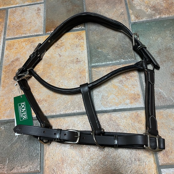 Dover Saddlery Fancy Stitch Padded Leather Halter - Picture 3 of 5